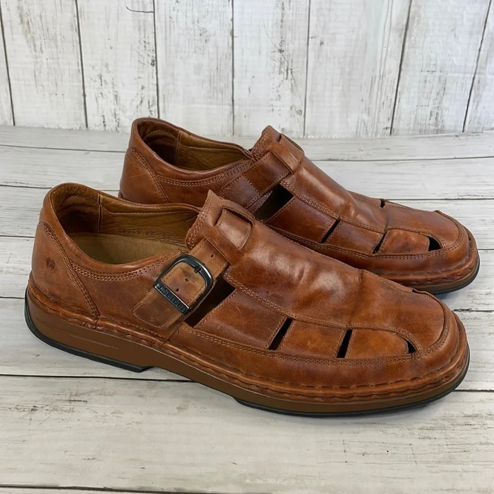 Josef Seibel Whiskey Brown Fisherman Sandals